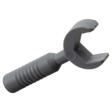 dark bluish gray minifigure utensil tool open end wrench - 6-rib handle