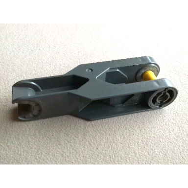 dark bluish gray duplo toolo arm 2 x 6 with triangular set screw and clip ends