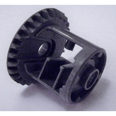 dark bluish gray technic gear differential 28 tooth bevel - inner tabs with open center