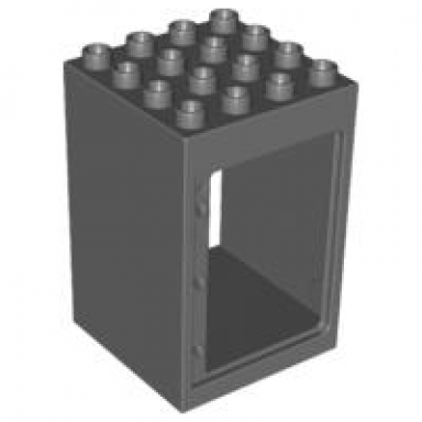 dark bluish gray duplo door window frame 4 x 4 x 5