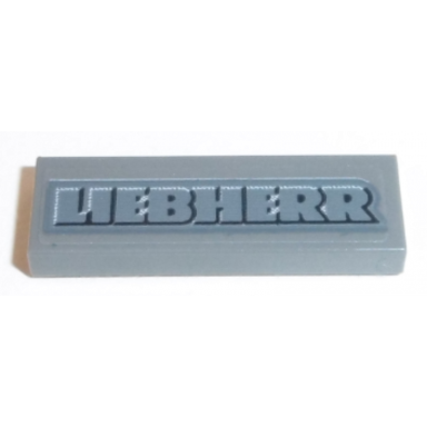 dark bluish gray tile 1 x 3 with light bluish gray liebherr pattern sticker - set 42100