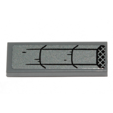 dark bluish gray tile 1 x 3 with sw n-1 starfighter hull plates and grille pattern sticker - set 75325