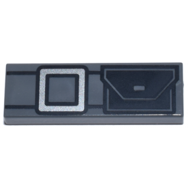 dark bluish gray tile 1 x 3 with belt with silver buckle and black pouch pattern brickheadz princess leia belt