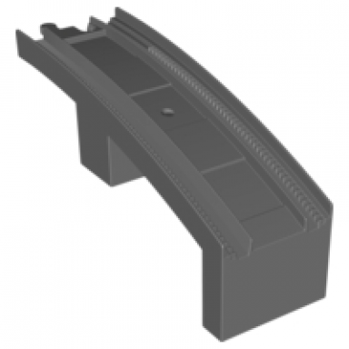 dark bluish gray duplo train track bridge middle section half arch