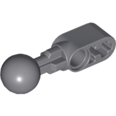 dark bluish gray technic liftarm modified ball joint straight 1 x 2 with 1 hole in ball