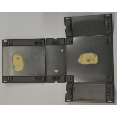 dark bluish gray container racers fold-out race track case 34 x 44 with desert sand and tire tracks pattern stickers - set 8126