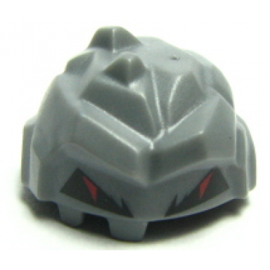 dark bluish gray head rock monster jaw upper type i with black eyes pattern