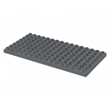 dark bluish gray duplo plate 8 x 16
