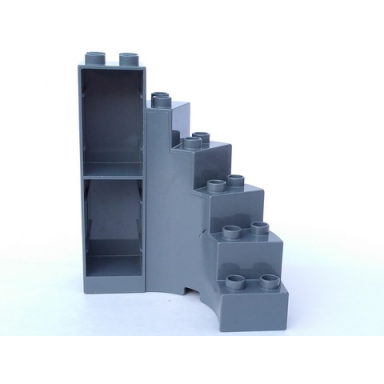 dark bluish gray duplo stairs with drawer slots