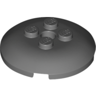 dark bluish gray brick round 4 x 4 x 2 3 dome top with hole