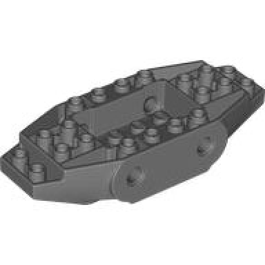 dark bluish gray vehicle base 4 x 10 x 1 2 3 with 4 side pin holes