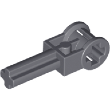 dark bluish gray technic axle 2l with reverser handle axle connector
