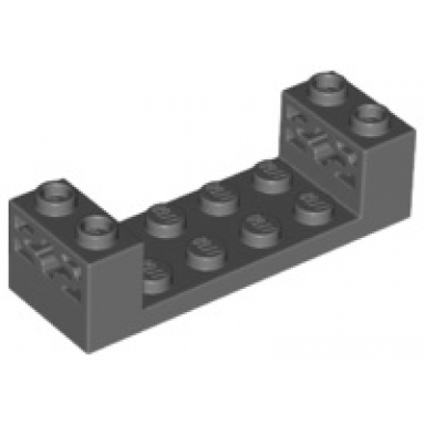 dark bluish gray technic brick 2 x 6 x 1 1 3 with axle holes and bottom pins