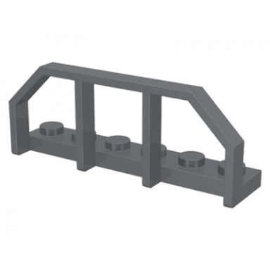 dark bluish gray plate modified 1 x 6 with train wagon end fence