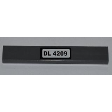 dark bluish gray tile 1 x 6 with dl 4209 pattern sticker - set 4209