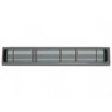 dark bluish gray tile 1 x 6 with sw pipe and black lines pattern model left side sticker - set 75048