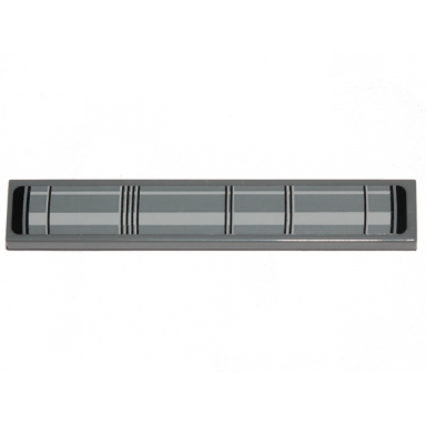 dark bluish gray tile 1 x 6 with sw pipe and black lines pattern model right side sticker - set 75048