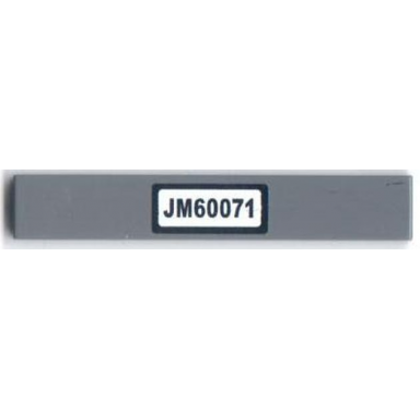 dark bluish gray tile 1 x 6 with jm60071 pattern sticker - set 60071