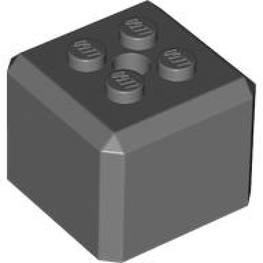 dark bluish gray brick modified cube 4 studs on top