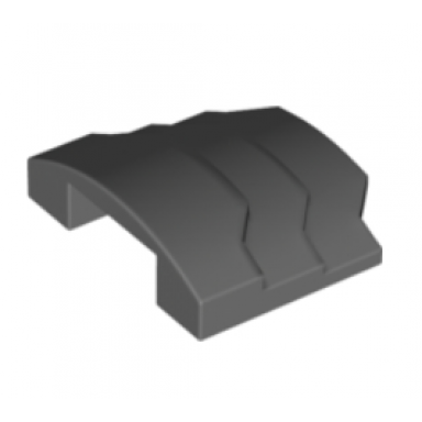 dark bluish gray wedge 4 x 3 stepped no studs