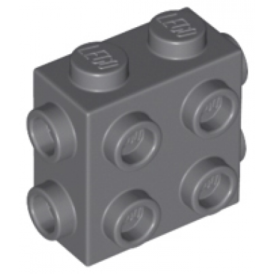 dark bluish gray brick modified 1 x 2 x 1 2 3 with studs on side and ends