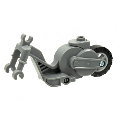 dark bluish gray flywheel stuntz riding cycle with light bluish gray rear wheel and black tire
