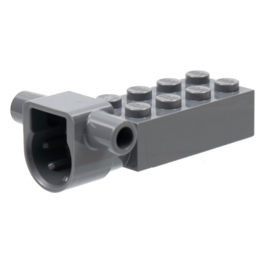 dark bluish gray brick modified 2 x 4 with rip cord track and pin socket ninjago spinjitzu top