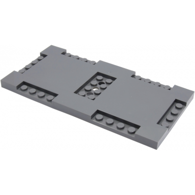 dark bluish gray brick modified 8 x 16 x 2 3 with 1 x 4 and 2 x 4 indentations
