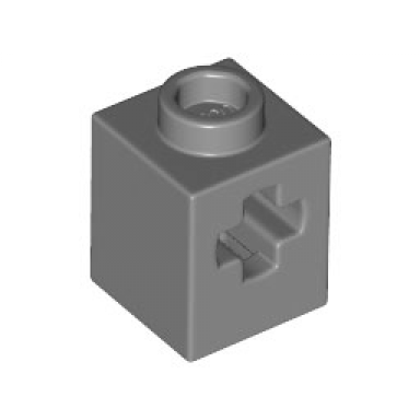dark bluish gray technic brick 1 x 1 with axle hole
