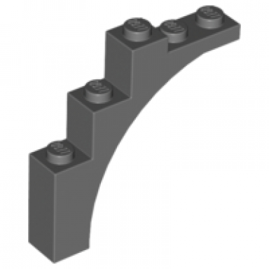 dark bluish gray arch 1 x 5 x 4 - irregular bow reinforced underside