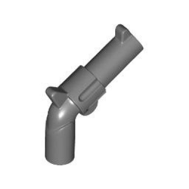 dark bluish gray minifigure weapon gun pistol revolver - large barrel and hollow handle