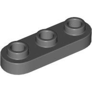 dark bluish gray plate round 1 x 3 with open studs