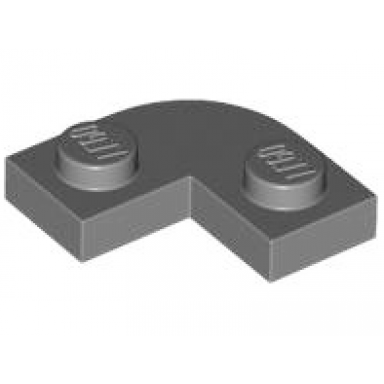 dark bluish gray plate round corner 2 x 2 with 1 x 1 cutout
