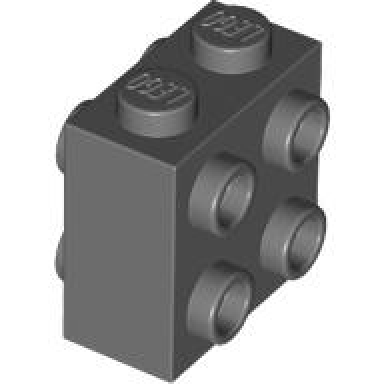 dark bluish gray brick modified 1 x 2 x 1 2 3 with studs on sides