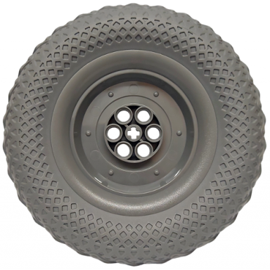 dark bluish gray wheel 62.3mm d x 20.3mm technic with dark bluish gray tire 100.6 x 28 84772 4456