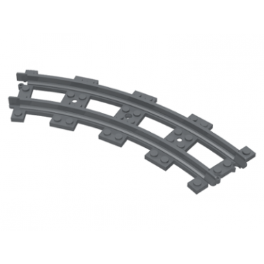 dark bluish gray train track plastic narrow curve