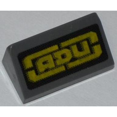 dark bluish gray slope 30 1 x 2 x 2 3 with adu pattern sticker - set 7050