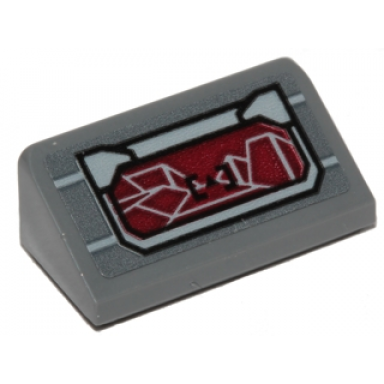 dark bluish gray slope 30 1 x 2 x 2 3 with sw resistance transport pod control panel pattern sticker - set 75176