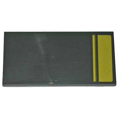 dark bluish gray tile 2 x 4 with double yellow stripes pattern sticker - set 75877