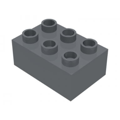 dark bluish gray duplo brick 2 x 3