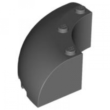 dark bluish gray brick round corner 6 x 6 x 2