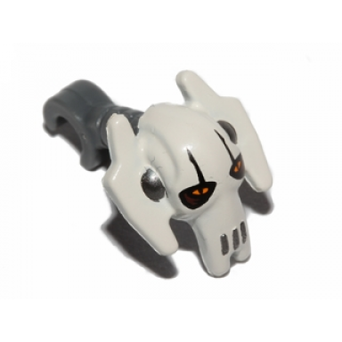 dark bluish gray minifigure head modified sw general grievous white pattern
