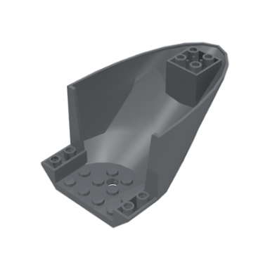 dark bluish gray aircraft fuselage aft section curved bottom 6 x 10