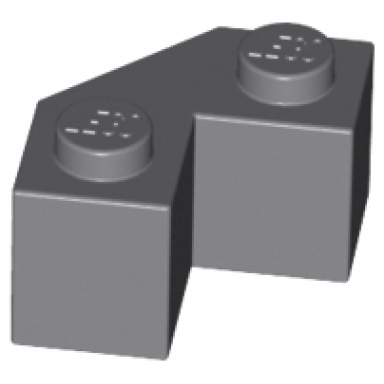 dark bluish gray brick modified facet 2 x 2