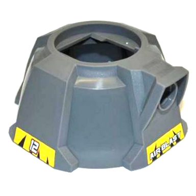 dark bluish gray air blast launcher base racers with number 12 on both sides and white air blast pattern stickers - set 8228