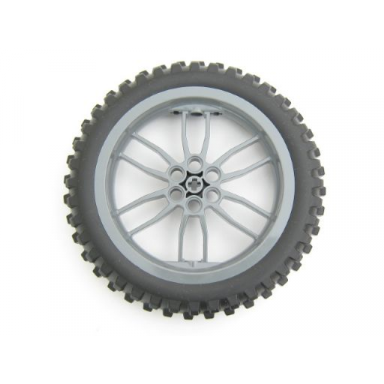 dark bluish gray wheel 75mm d x 17mm motorcycle with black tire 100.6mm d motorcycle 88517 11957