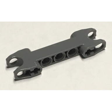 dark bluish gray technic axle and pin connector 2 x 7 with 2 ball joint sockets squared ends open side axle holes