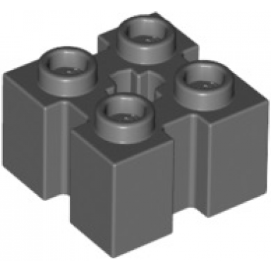dark bluish gray brick modified 2 x 2 with channels and axle hole