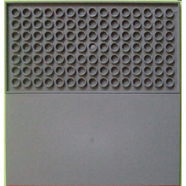 dark bluish gray tile 8 x 16 with bottom tubes textured surface