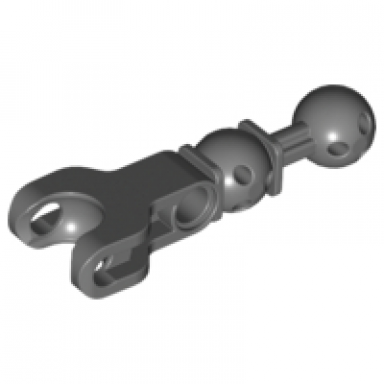 dark bluish gray hero factory arm leg with ball joint on axle and ball socket and pin hole